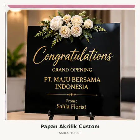 Papan Bunga Akrilik Manado